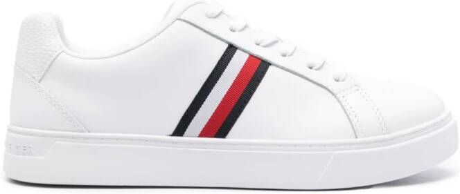 Tommy Hilfiger Essential tape-detail leather sneakers White