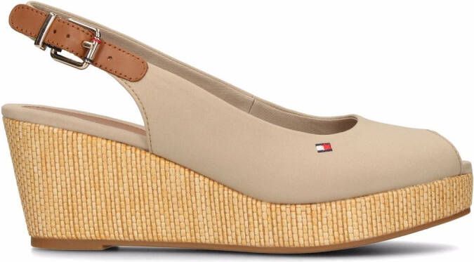 Tommy Hilfiger Iconic Elba slingback wedge sandals Grey