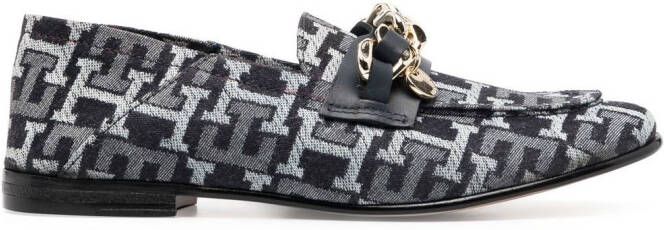Tommy Hilfiger logo-jacquard loafers Blue