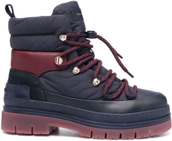 Tommy Hilfiger padded lace-up ankle boots Blue