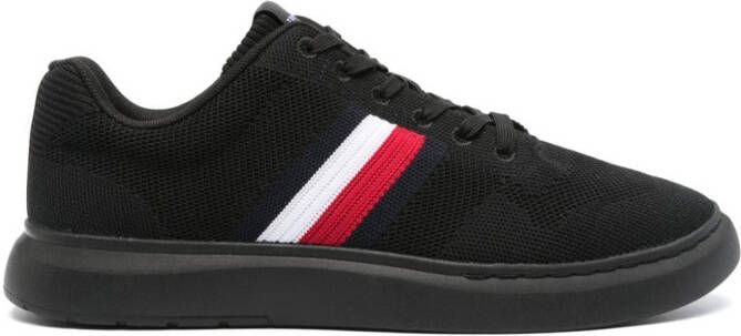 Tommy Hilfiger side stripe-detail mesh sneakers Black