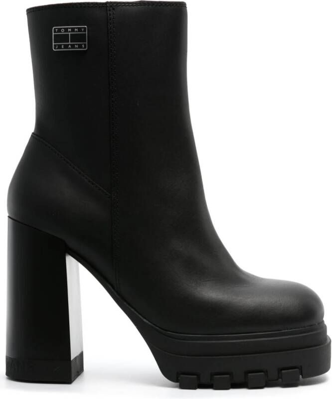 Tommy Jeans 120mm logo-print ankle boots Black