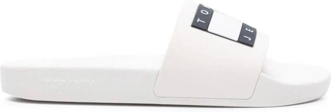 Tommy Jeans Flag-logo pool slides Neutrals