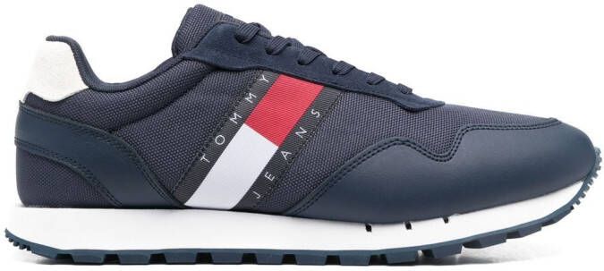 Tommy Jeans Herren logo-patch sneakers Blue