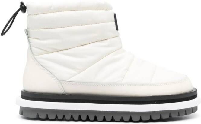 Tommy Jeans logo-patch padded ankle boots White