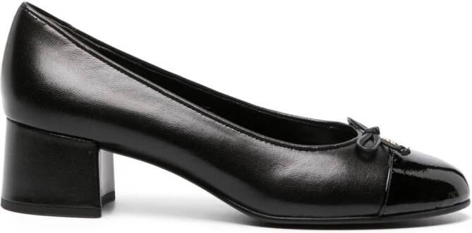 Tory Burch 45mm cap-toe leather pumps Black
