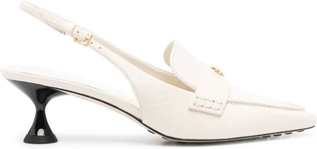 Tory Burch 60mm slingback leather pumps Neutrals