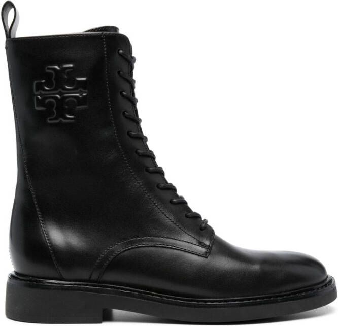 Tory Burch Double T combat boots Black
