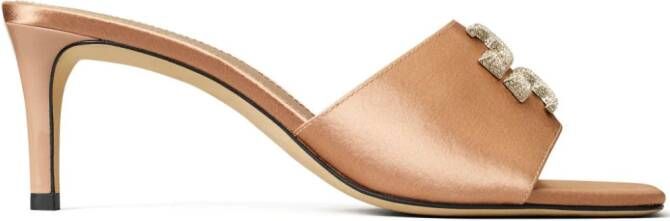 Tory Burch 65mm Eleanor pave mules Neutrals