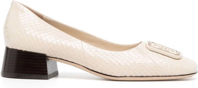 Tory Burch Georgia logo-plaque pumps Neutrals