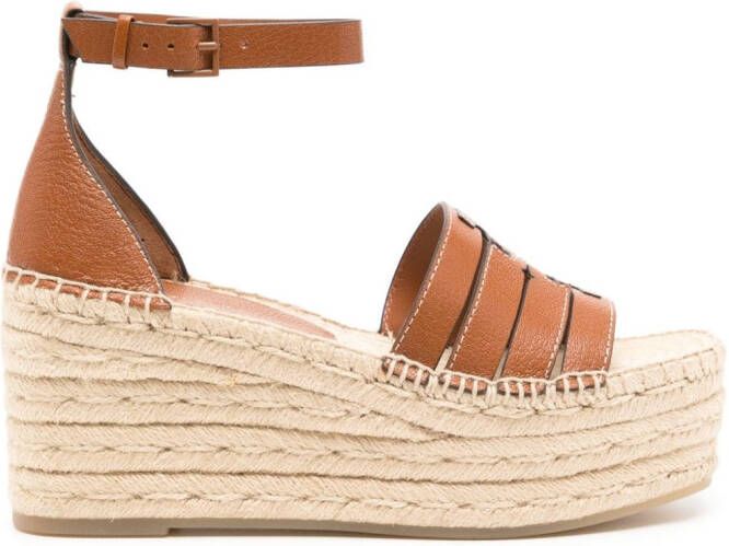 Tory Burch Ines wedge espadrilles Brown