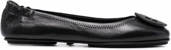 Tory Burch Minnie travel ballerina shoes Black