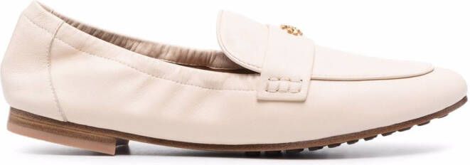 Tory Burch Ballet leather loafers Neutrals