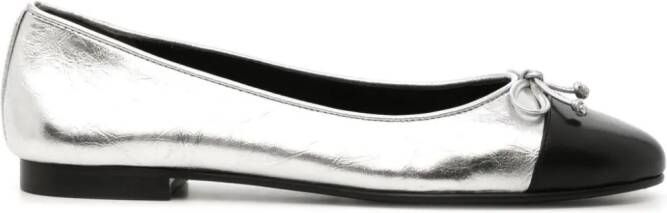 Tory Burch cap-toe ballerina shoes Silver