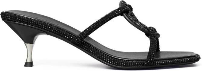 Tory Burch 55mm Miller crystal-embellished sandals Black