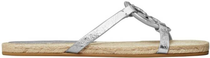 Tory Burch Bombé Miller espadrilles Silver