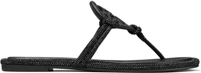 Tory Burch Miller crystal-embellished slides Black
