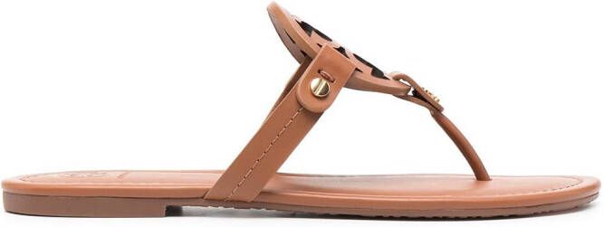 Tory Burch Miller leather sandals Brown
