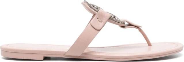 Tory Burch Miller Pavé flip flops Pink