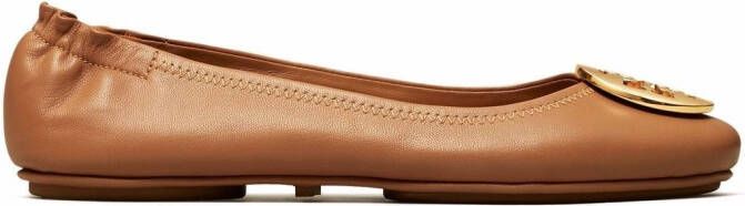 Tory Burch Minnie travel ballerina shoes Gold