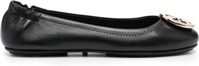 Tory Burch Minnie travel ballerina shoes Black