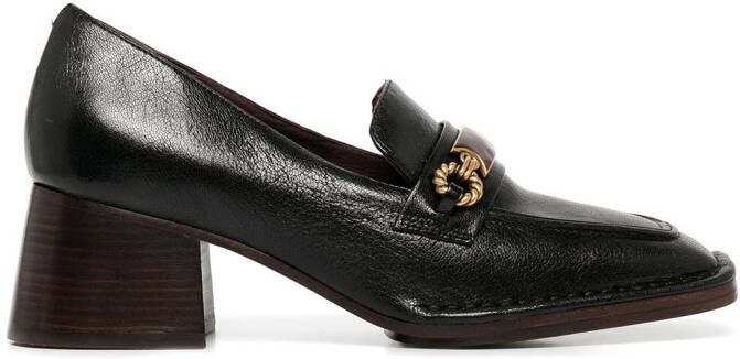 Tory Burch Perrine heeled leather loafer Black