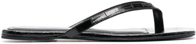 TOTEME square-toe flip-flops Black