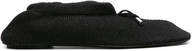 TOTEME The Knitted ballerina shoes Black