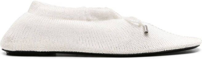 TOTEME The Knitted ballerina shoes Neutrals