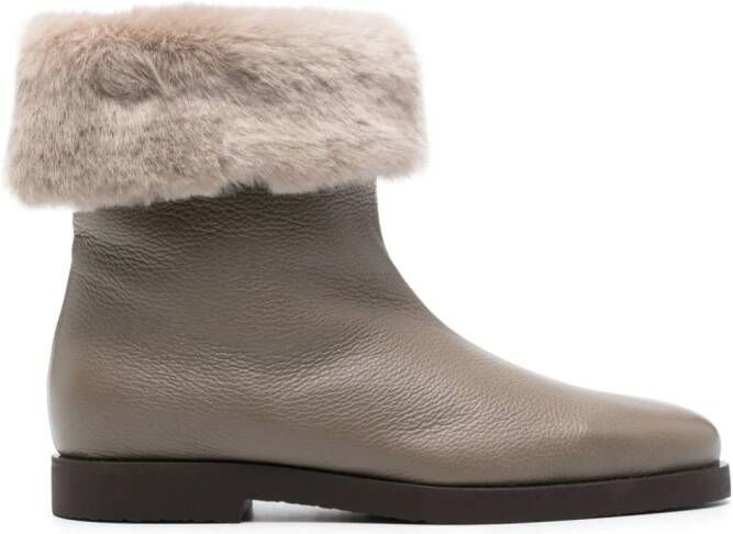 TOTEME The Off-Duty leather boots Brown