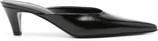 TOTEME The Patent 55mm leather mules Black