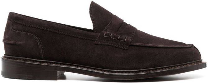Tricker's Adam suede penny loafers Brown