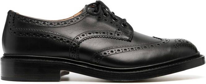 Tricker's lace-up leather brogues Black