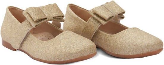 Tulleen bow-detail ballerina shoes Neutrals