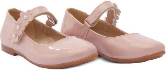 Tulleen floral-strap ballerina shoes Pink