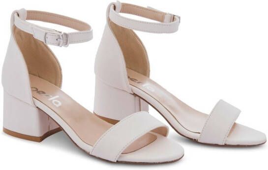 Tulleen leather block-heel sandals White
