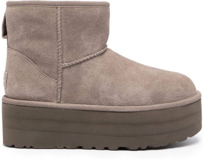 UGG Classic Ultra Mini 50mm suede platform boots Grey