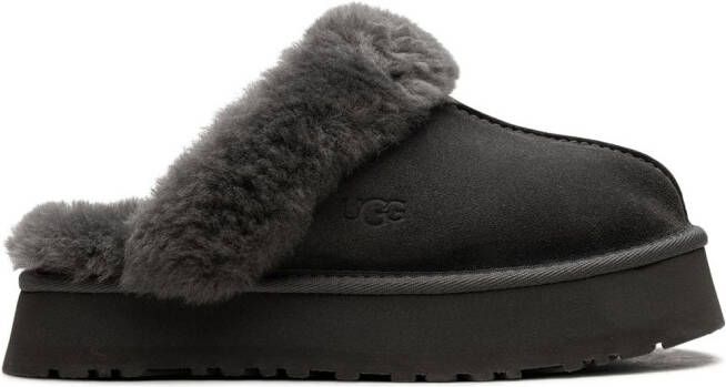 UGG Disquette shearling platform slippers Grey