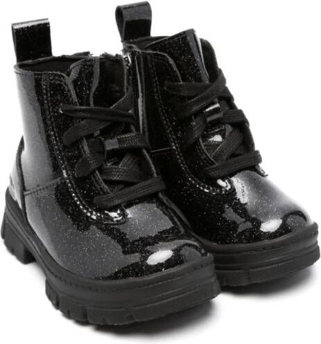 UGG Kids Ashton logo-embossed glittery boots Black