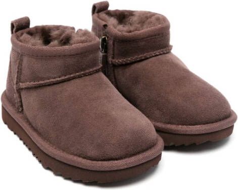 UGG Kids Classic Ultra Mini suede boots Brown