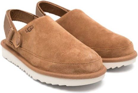 UGG Kids Goldenstar suede clogs Brown