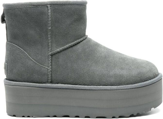 UGG 60mm mini Classic platform ankle boots Green