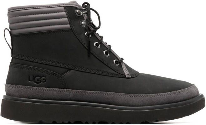 UGG padded-ankle lace-up boots Black