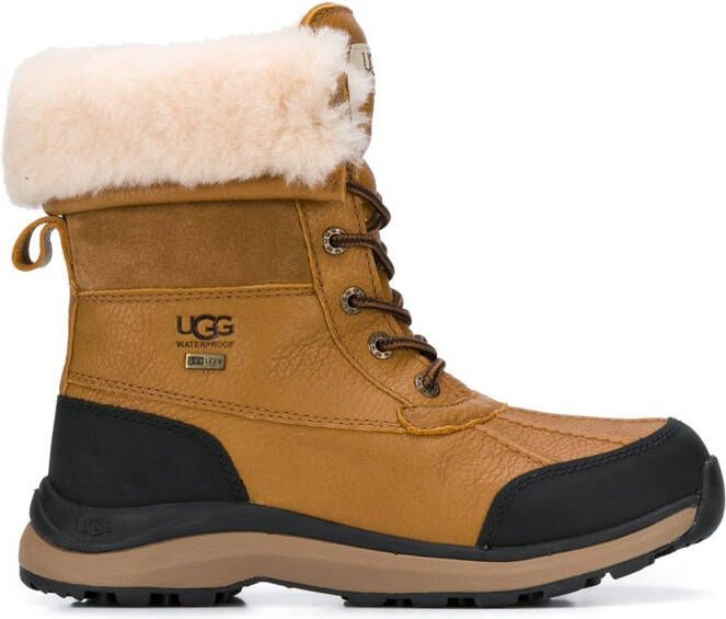 UGG shearling lined lace-up boots Brown