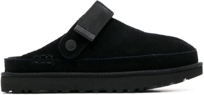 UGG touch-strap suede slippers Black