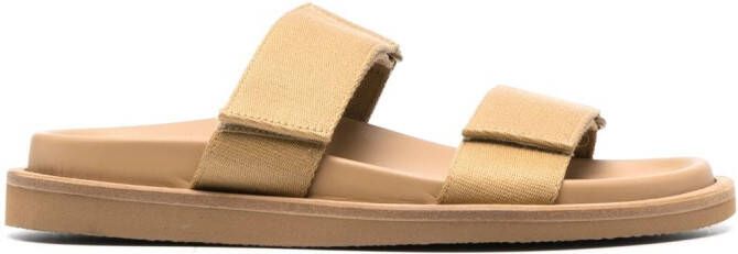 Uma Wang slip-on touch-strap sandals Brown