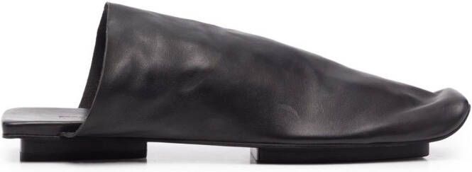 Uma Wang square-toe flat mules Black