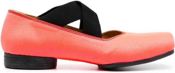 Uma Wang square-toe leather ballerina shoes Pink