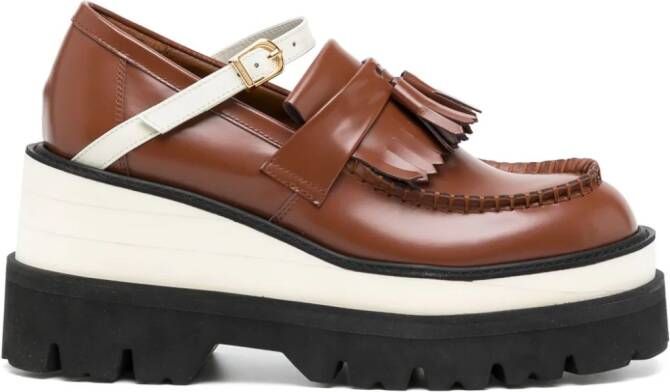 Undercover 90mm panelled loafers Brown