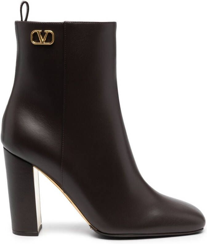 Valentino Garavani VLogo 110mm ankle boots Brown